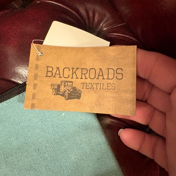NWT Large Pouch BACKROADS Textiles Distressed Canvas Novelty 11” x 9” Fun! - Picture 2 of 6